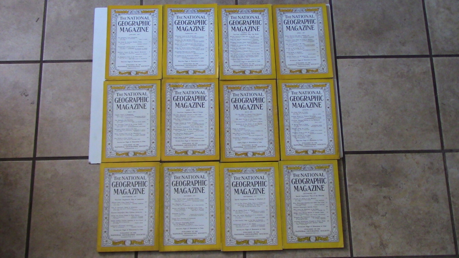 National Geographic 1957 Pick 1: Jan Feb April May June July Sept Oct November