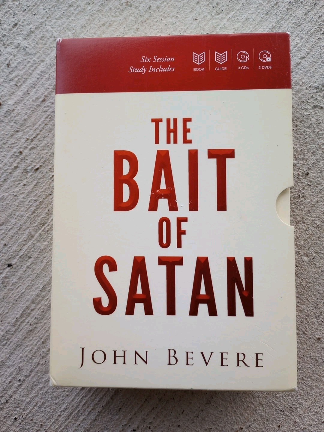 The Bait of Satan Box Set John Bevere (2 DVD’s+3 CD’s +2 Books) 2017 Very Good