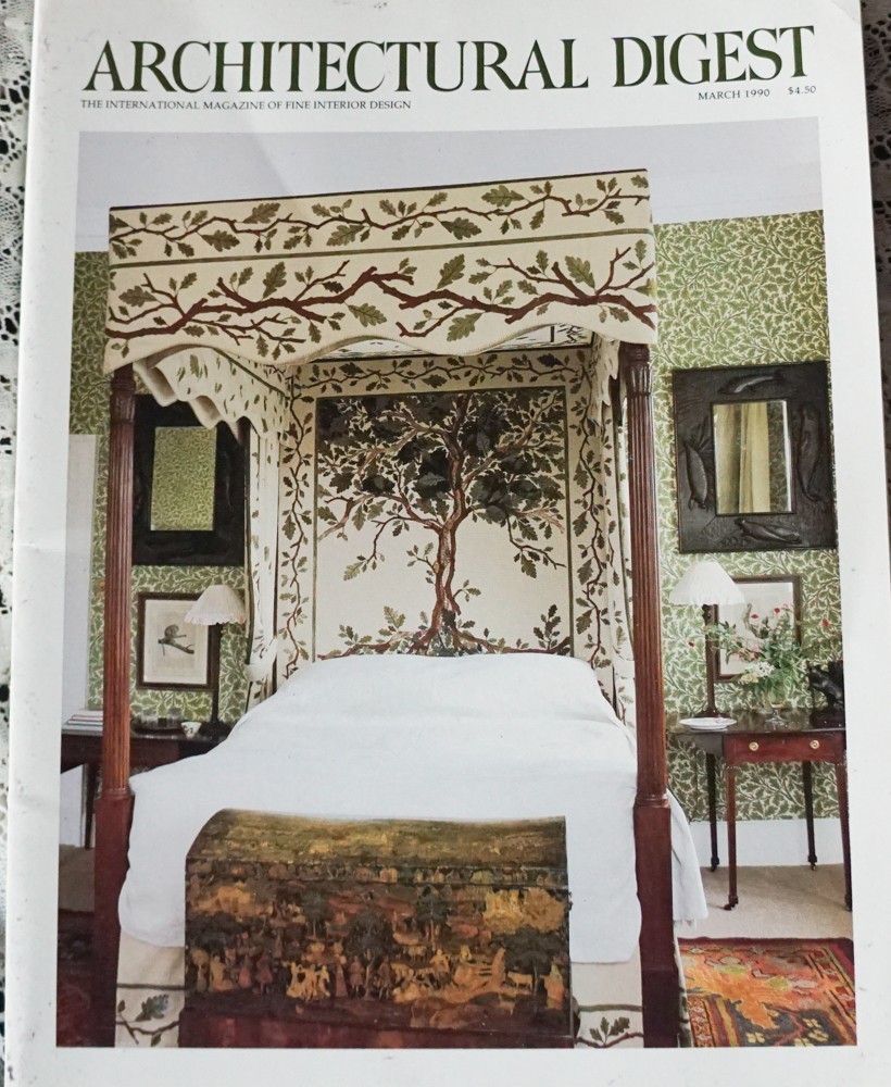 Vintage March 1990 Architectural Digest Magazine Gorgeous Rooms 296 Pages