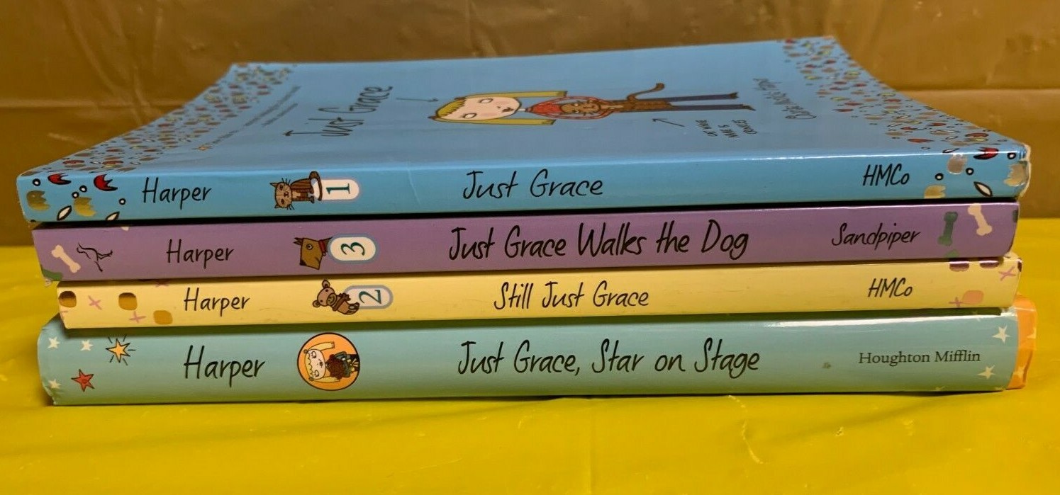 4 Just Grace Chapter books by Charise Harper- 1 HB & 3 paperbacks