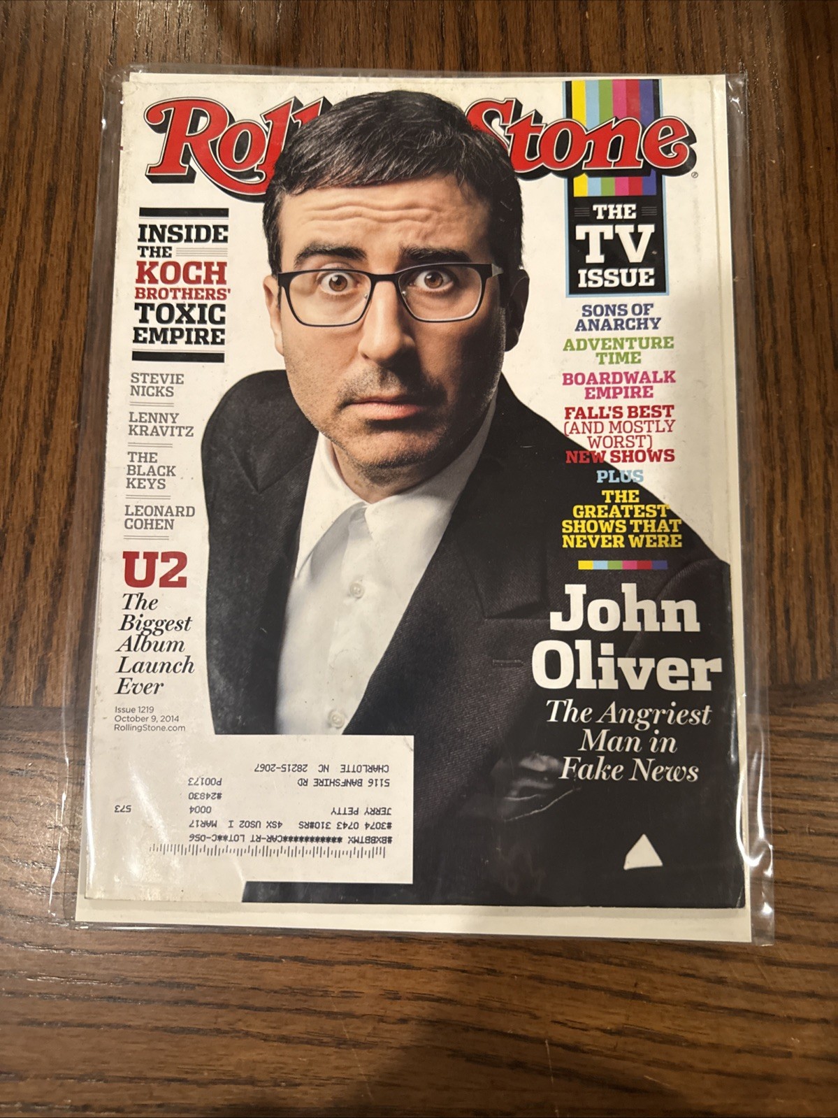 Rolling Stone Magazine Issue 1219 October 9 2014 John Oliver Bagged And Boarded!