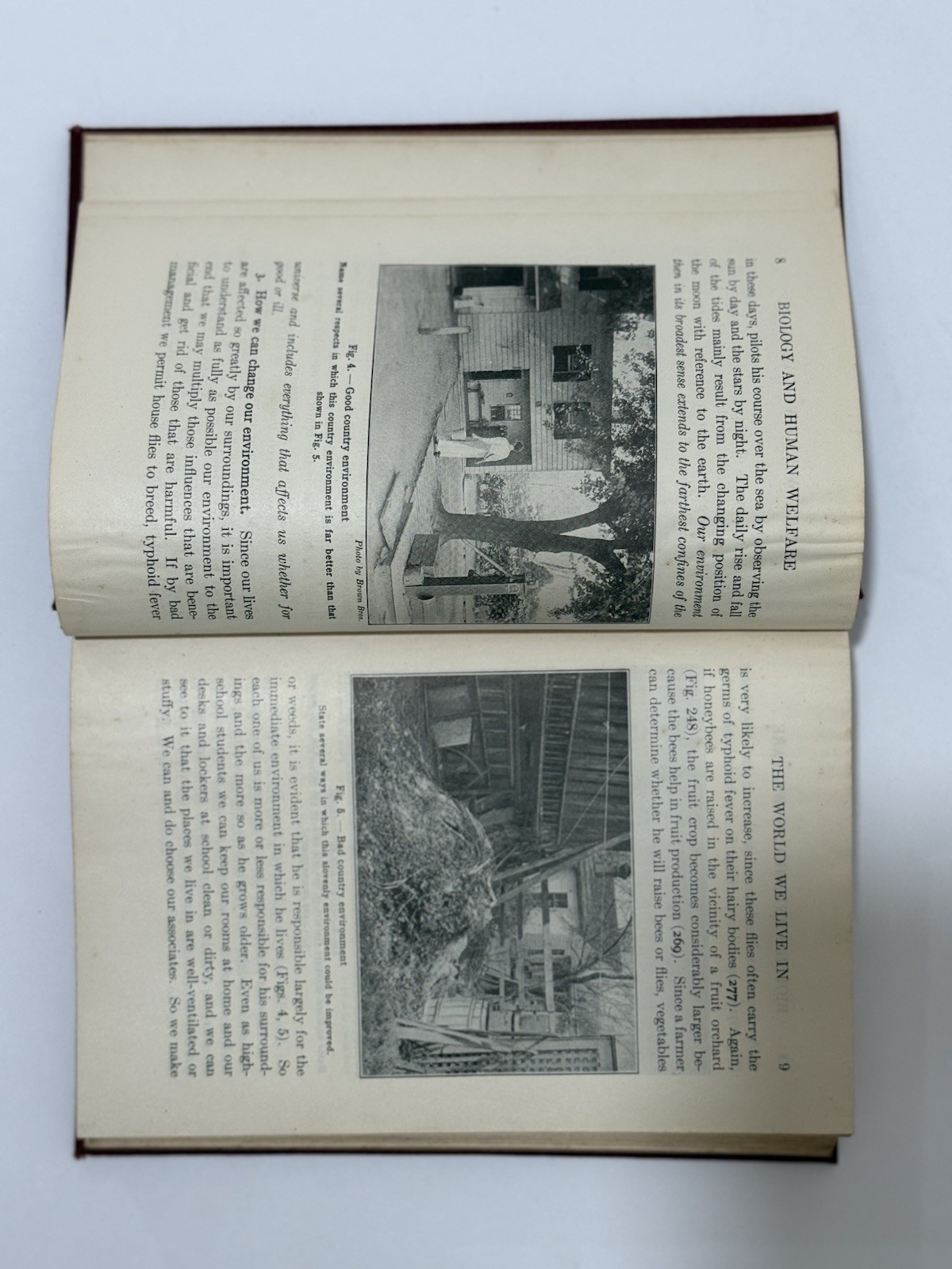1924 Biology and Human Welfare Peabody & Hunt Signed Presentation Copy Inscribed