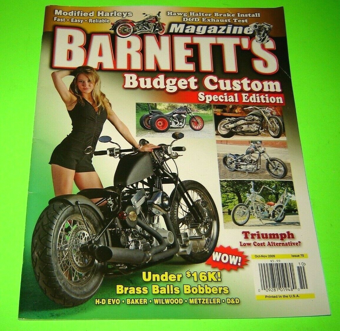 Barnett’s Magazine October / November 2009 Motorcycle Enthisiasts Harley