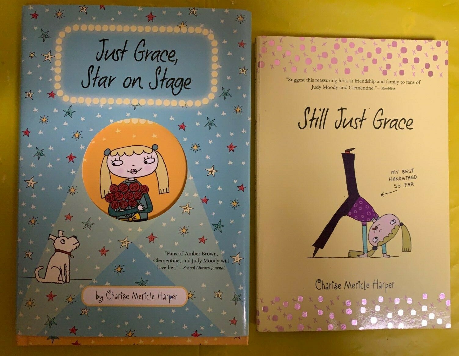 4 Just Grace Chapter books by Charise Harper- 1 HB & 3 paperbacks