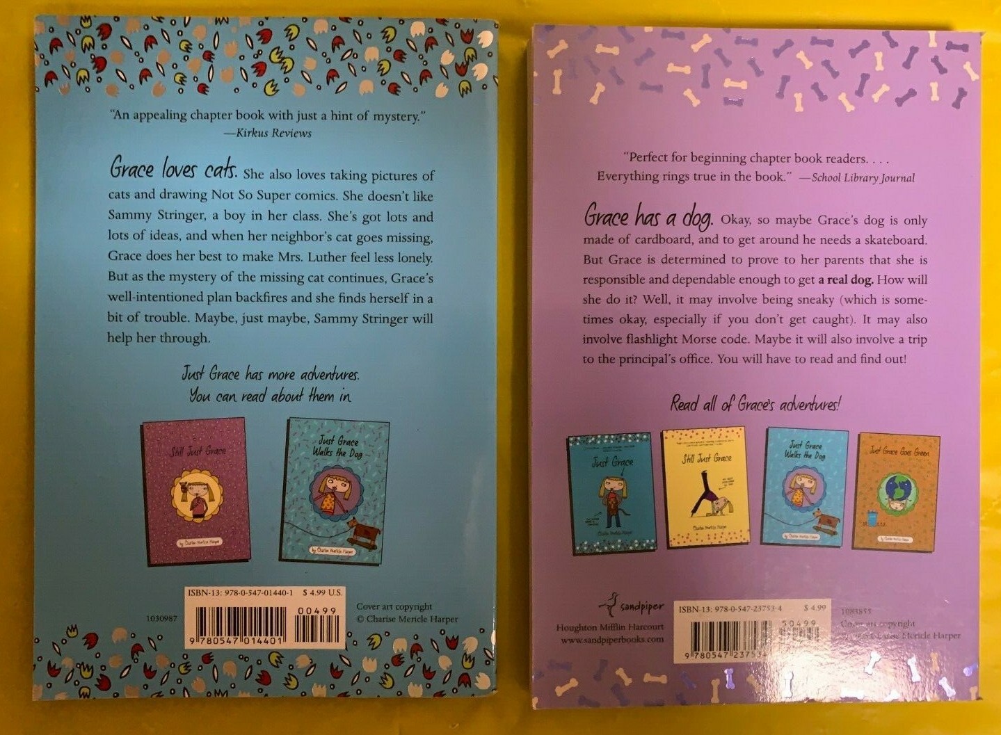 4 Just Grace Chapter books by Charise Harper- 1 HB & 3 paperbacks