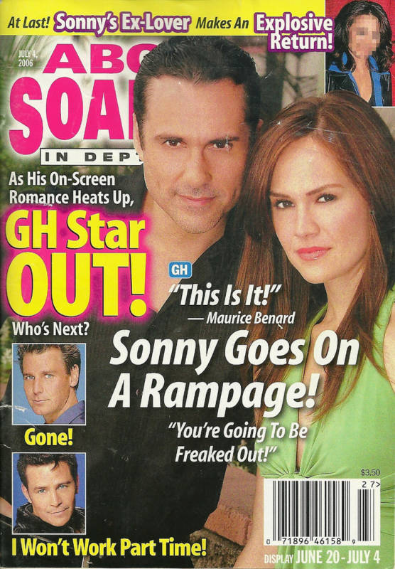 ABC SOAPS IN DEPTH Magazine July 4 2006 Maurice Benard Natalia Livingston