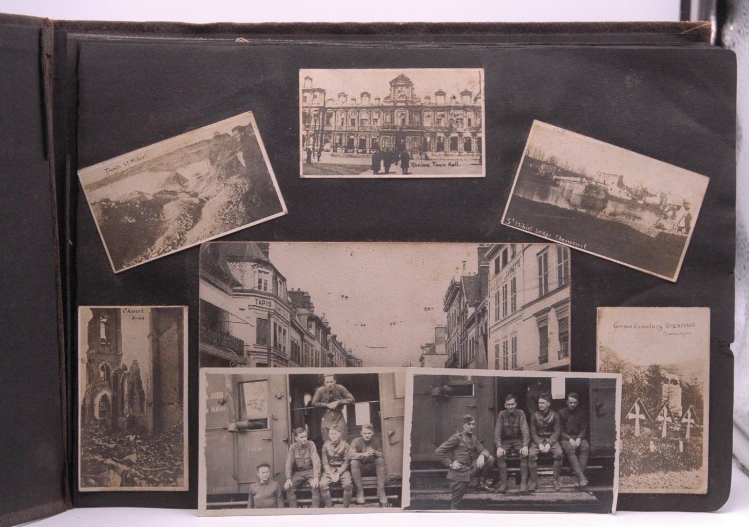 Collection of 48 Pages of WWI Era Photos Military Mass Graves Germany France –