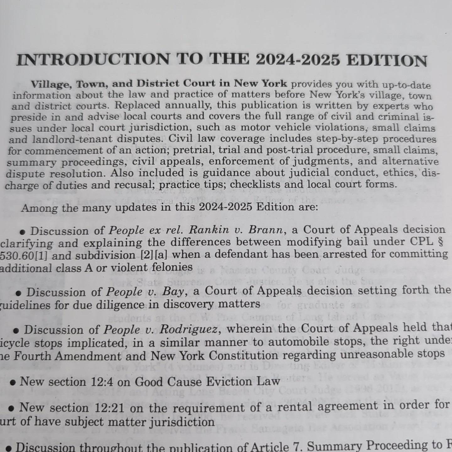 Thomson West 2024-2025 NEW YORK Practice Guide – Village Town District Courts