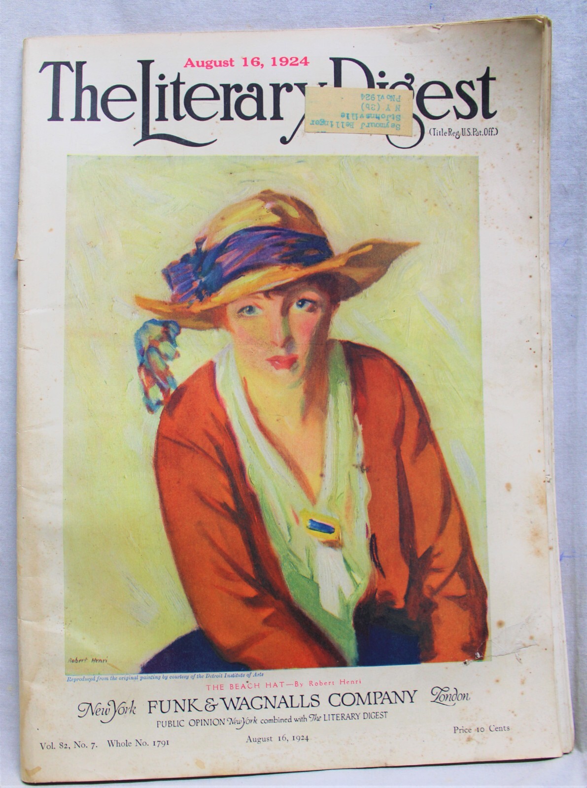 THE LITERARY DIGEST MAGAZINE 16 AUGUST 1924 NEWS GENERAL INTEREST SCIENCE