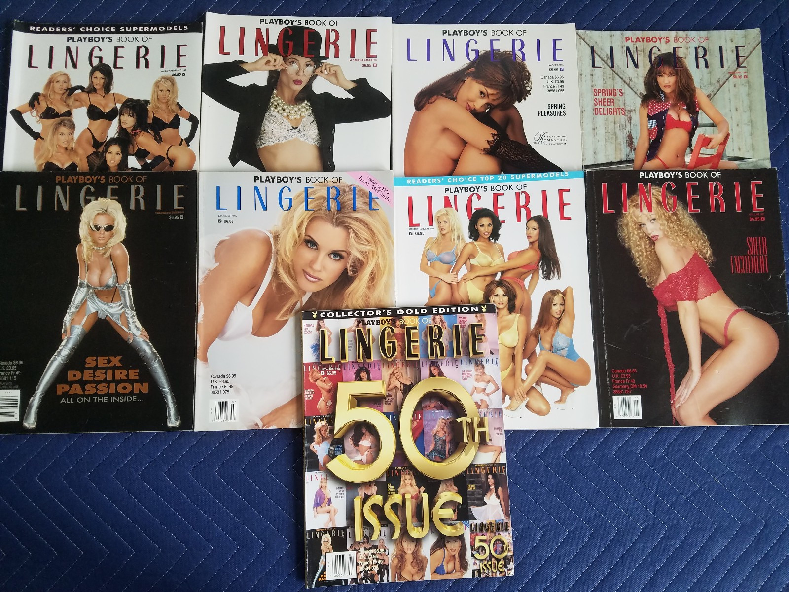 9 Playboy Press Special Editions LINGERIE 1995/1996/1997/1998