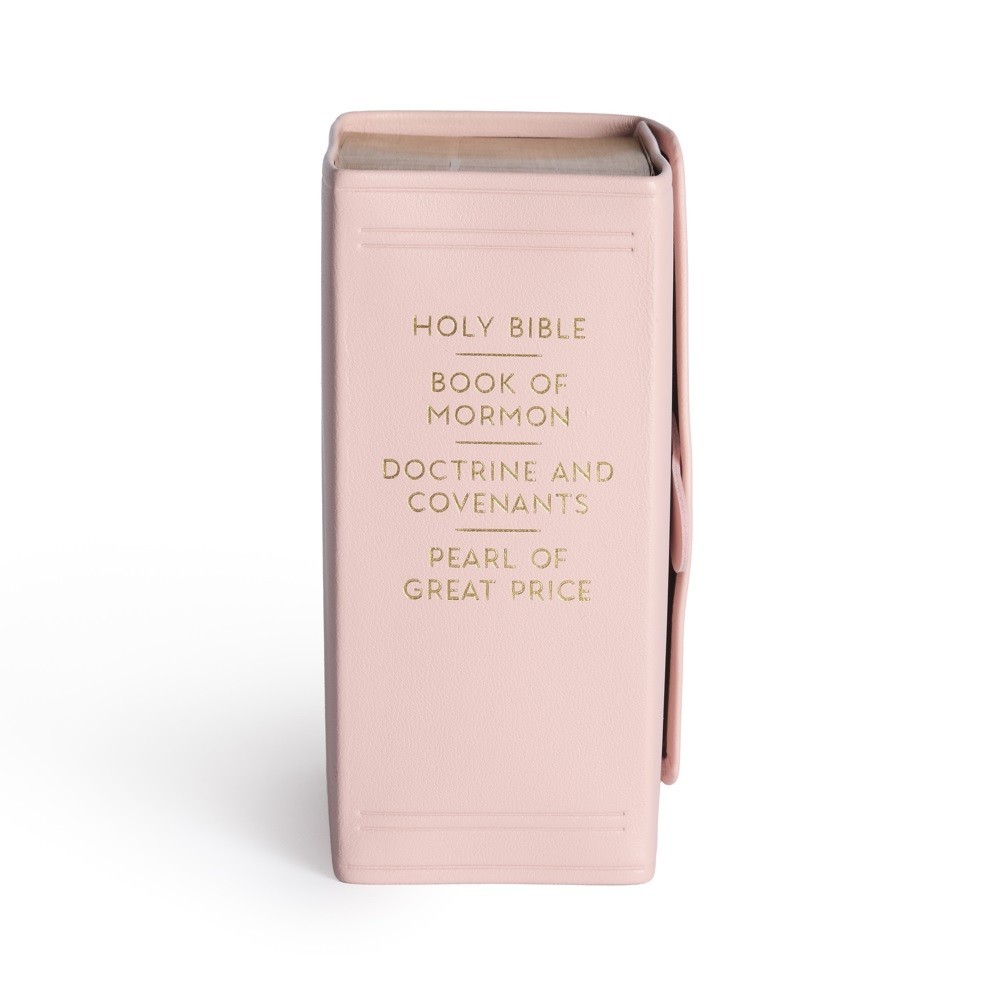 NEW – LDS Genuine Leather Snap Quad Combination, Pink, Compact 4.5″ x 6″