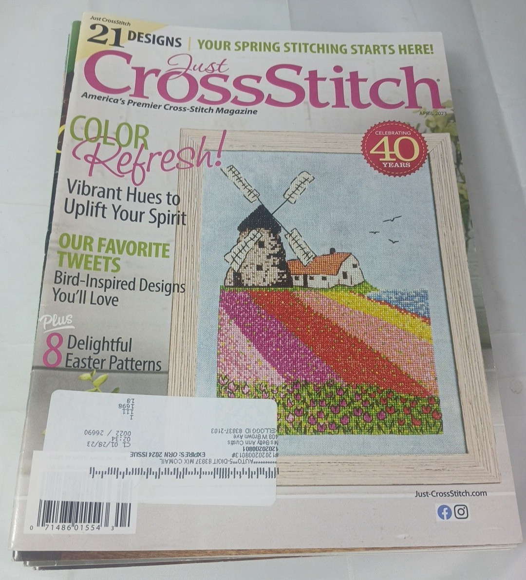 Lot of 15 Just Cross Stitch Magazines – Various Issues 2021-2025