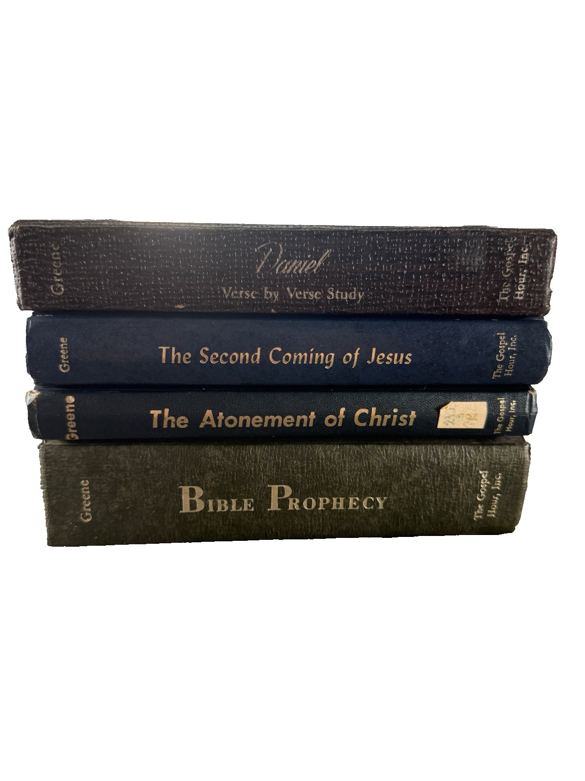 This lot includes 4 hardcover Oliver B. Greene theological works published by