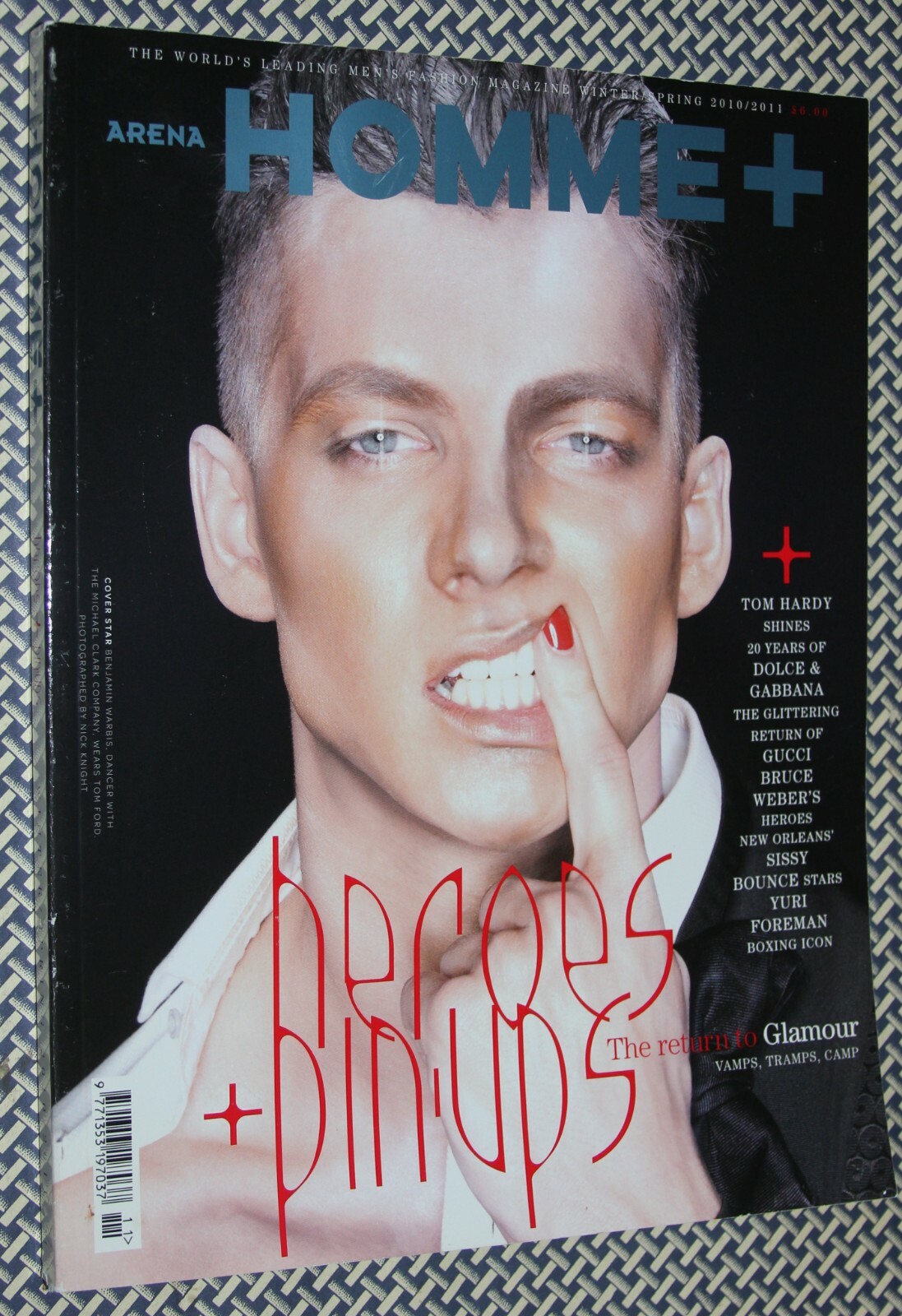 ARENA HOMME+ Magazine, BRUCE WEBER, Tom Hardy, D&G, GUCCI, BOWIE