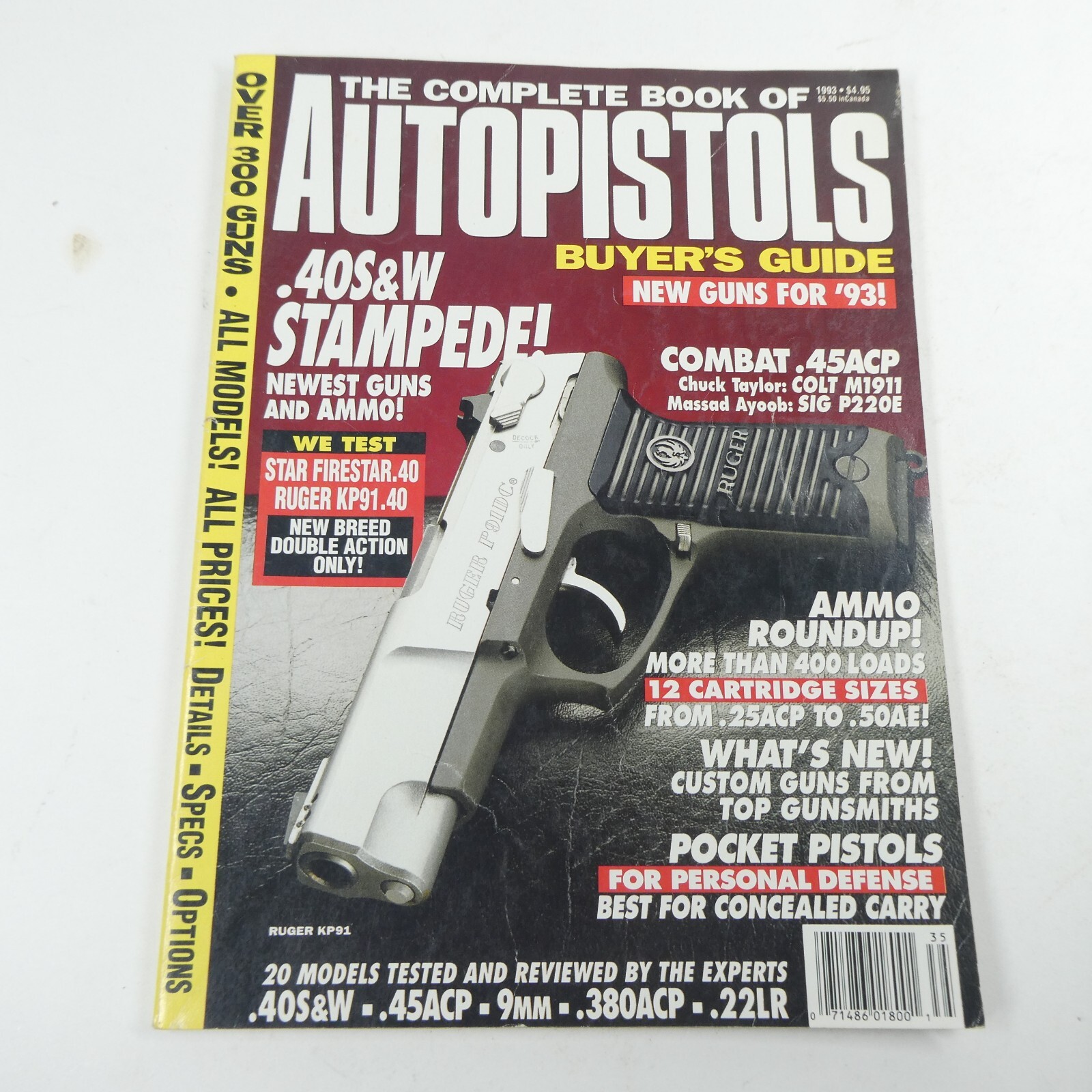 The Complete Book of Autopistols Buyer’s Guide 1993 Vintage Magazine