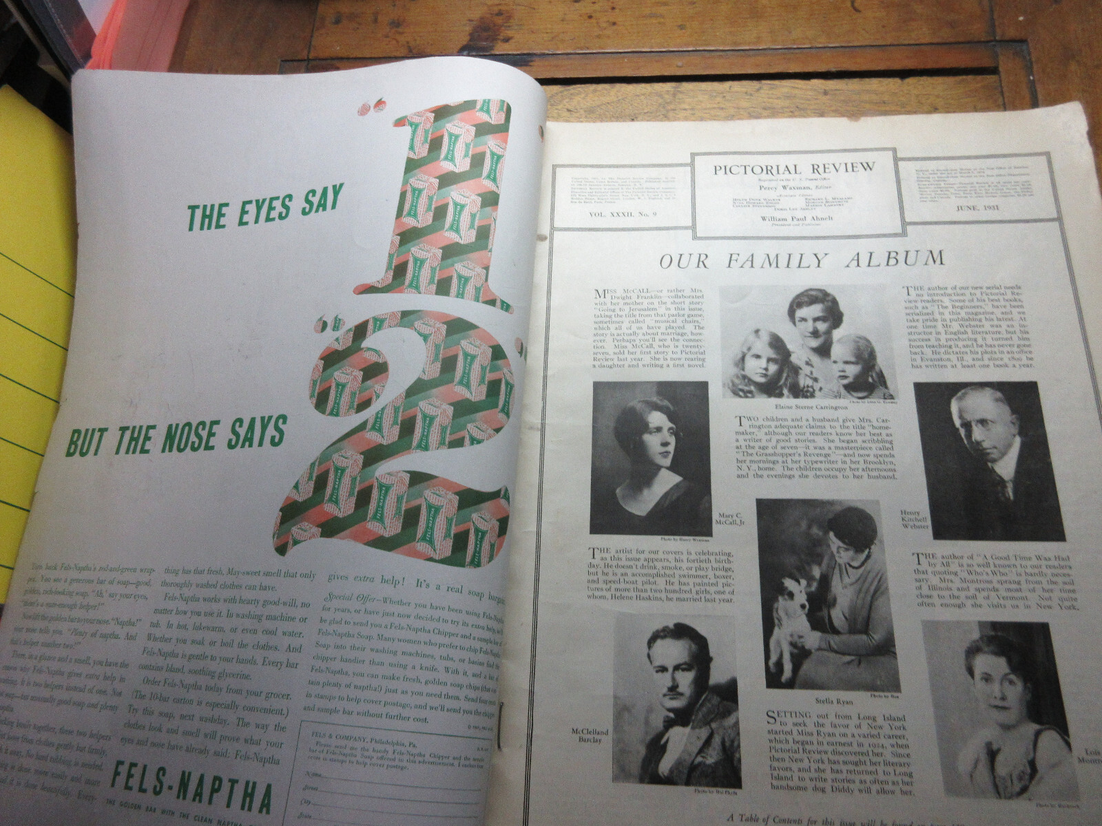 Pictorial Review Magazine 6/1931 MCClelland Barclay Cov Cigarette Ads Fashion