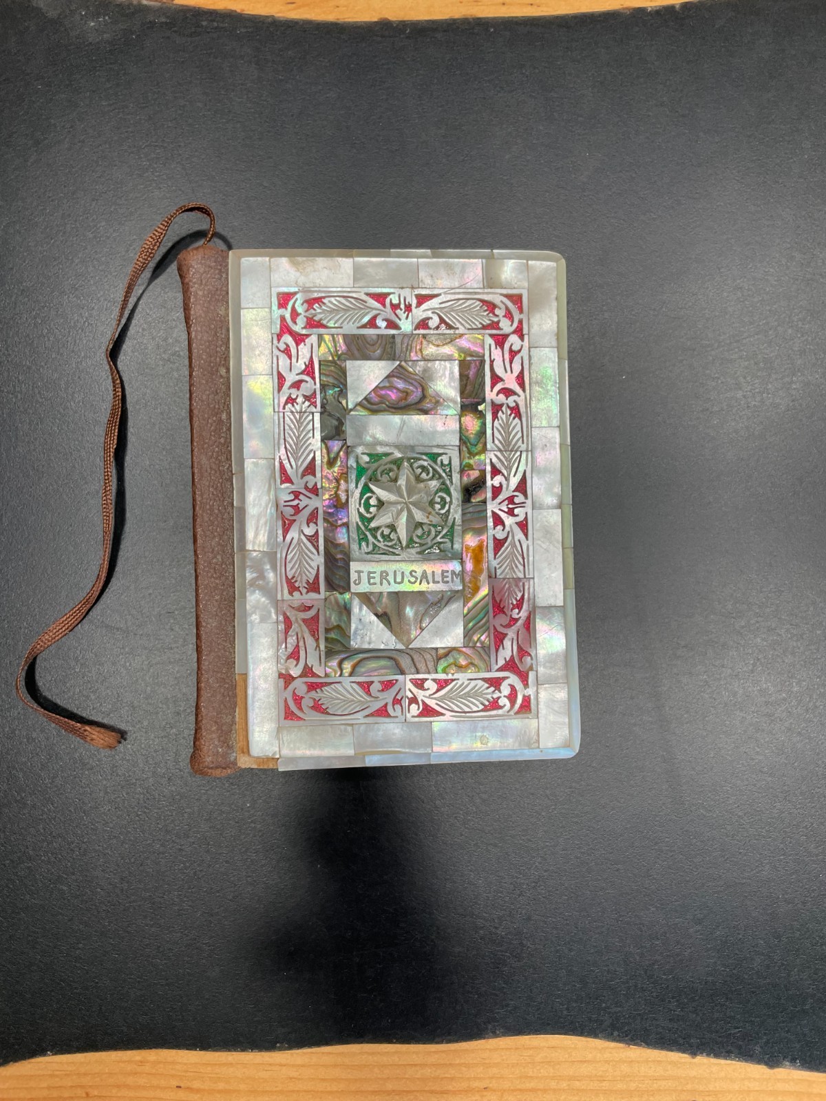 Vintage 1950s Bible Mother of Pearl JESUS’S WORDS IN RED LETTERS Jerusalum