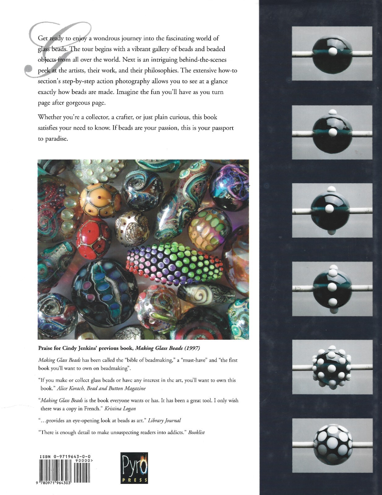 Beads of Glass-The Art & Artists HB w/dj-2010-Cindy Jenkins-152 pages