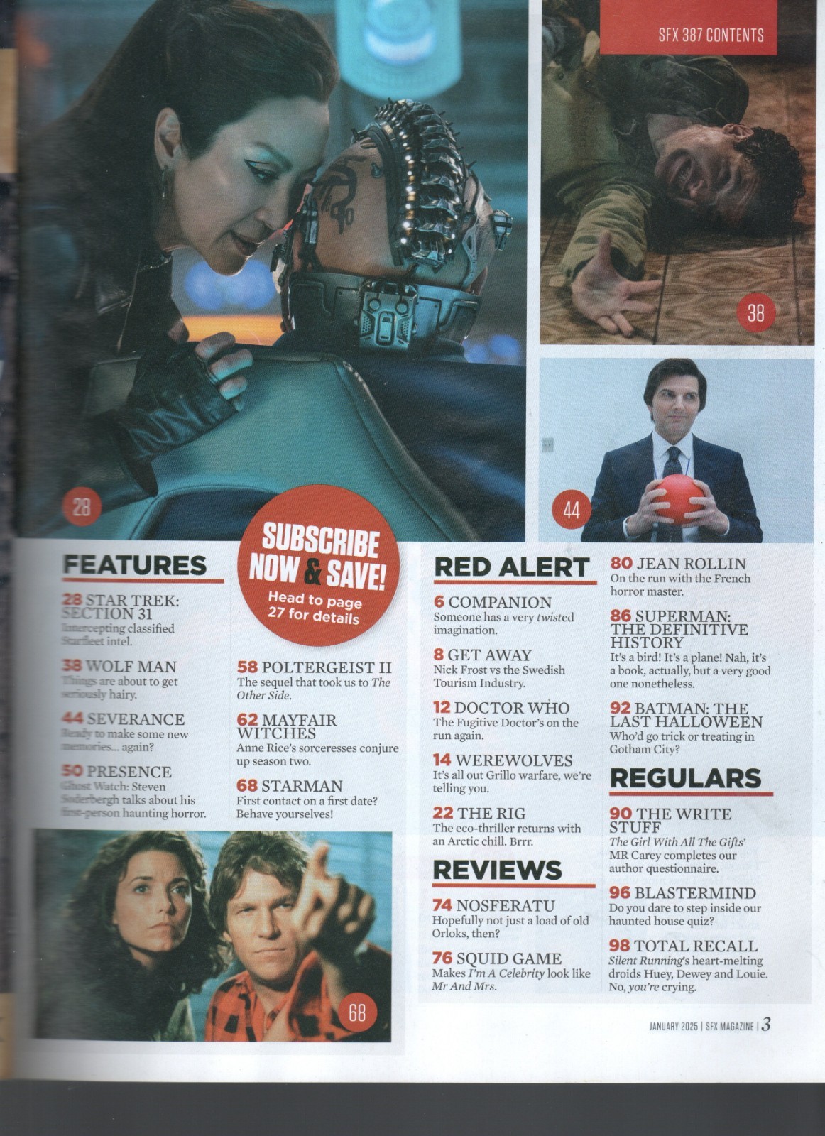 SFX Magazine – January 2025 Issue 387 – Star Trek: Section 31 & Horror Special