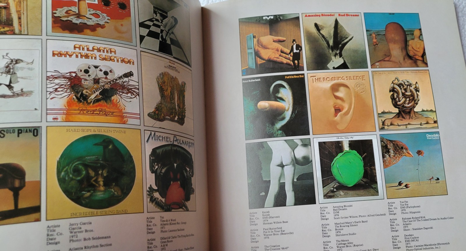 Album Cover Album – Book of Record Jackets (by Hipgnosis & Roger Dean) 1977 vint